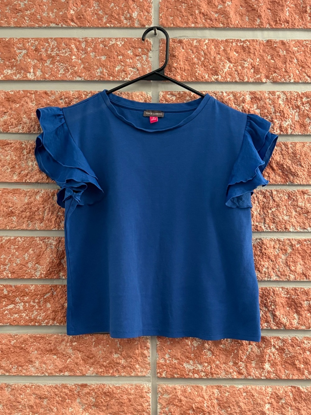 🌟 Vince Camuto Royal Blue Ruffle Sleeve Tee
